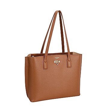 3 IN 1 CROC-OSTRICH SCARFED SATCHEL SET