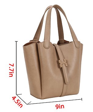 2-In-1 Buckled Triple Compartment Tote / Shoulder Bag with Wallet