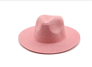 Floppy Brim Straw Panama Fedora Hat