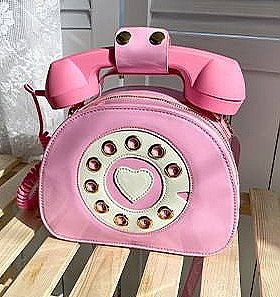 Working Wire Connetion TELEPHONE Shaped Satchel Bag