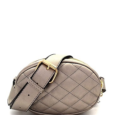 Quilted Round 2-Way Fanny Pack Cross Body MH-PL0302