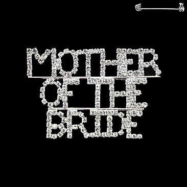 Wedding Novelty Rhinestone Text "MOTHER OF THE BRIDE" Brooch Pin SLPML984