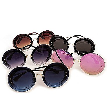 STYLISH MODERN ROUND SUNGLASSES - Pack of 12 Pieces