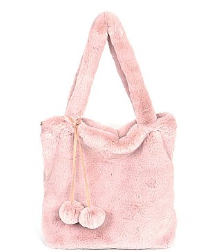 FAUX FUR DAY TO DAY BAG