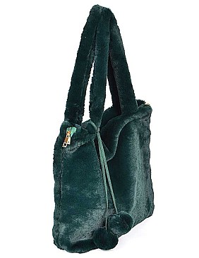 FAUX FUR DAY TO DAY BAG