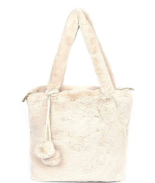 FAUX FUR DAY TO DAY BAG