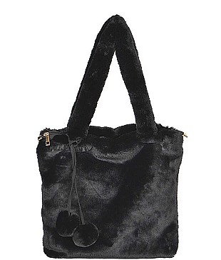 FAUX FUR DAY TO DAY BAG