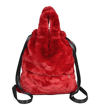 MULTI USE SOFT FUR BACKPACK
