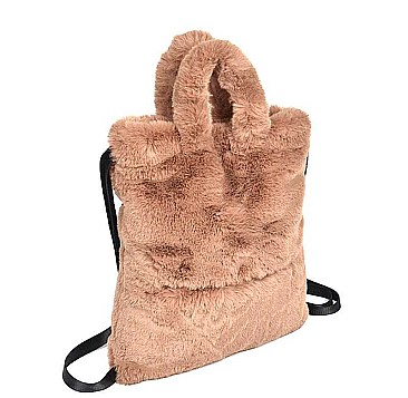 MULTI USE SOFT FUR BACKPACK