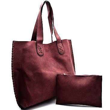 PP6436-LP Whipstitched Oversized 2 in 1 Shopper Tote