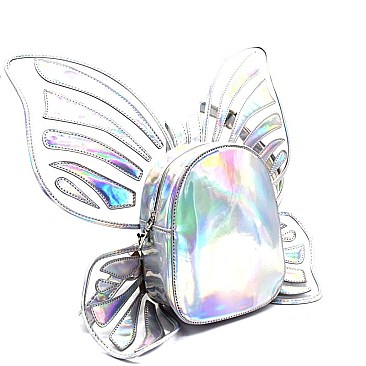 PP6539-LP Iridescent Metallic Butterfly Novelty Backpack