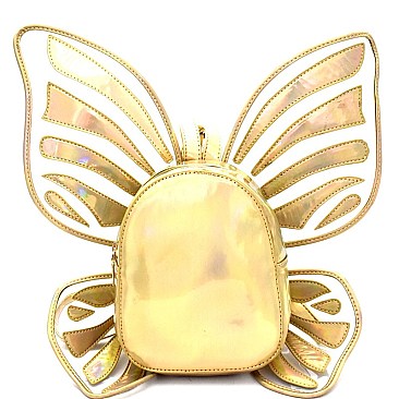 PP6539-LP Iridescent Metallic Butterfly Novelty Backpack