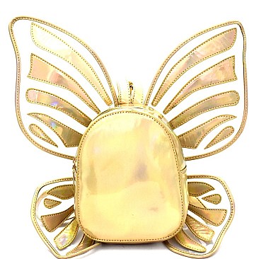 PP6539-LP Iridescent Metallic Butterfly Novelty Backpack