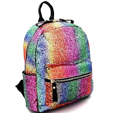 Rainbow Glittery Fashion Backpack Multi MH-PP6718