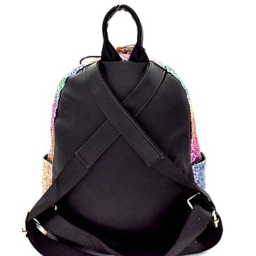 Rainbow Glittery Fashion Backpack Multi MH-PP6718