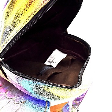 Chic Pom Pom Accent Removable Angel Wing Novelty Backpack MH-PP6746