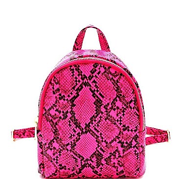 Snake Print 2-Way Medium Backpack Shoulder Bag  MH-PP6859