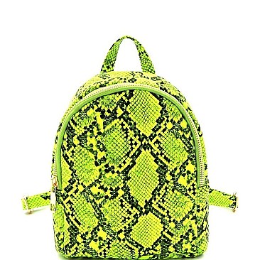 2 WAY SNAKE PRINT BACKPACK