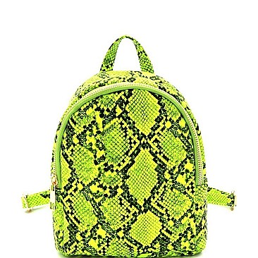 Snake Print 2-Way Medium Backpack Shoulder Bag  MH-PP6859