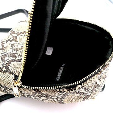 Snake Print 2-Way Medium Backpack Shoulder Bag  MH-PP6859