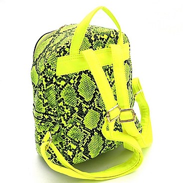 FASHIONABLE SNAKE PRINT BACKPACK