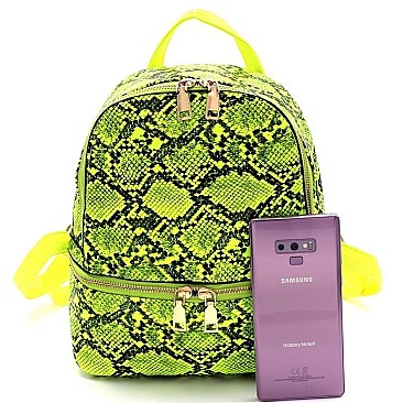 FASHIONABLE SNAKE PRINT BACKPACK