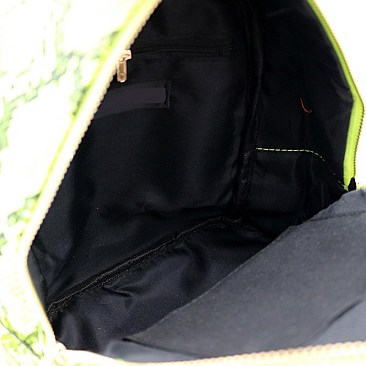 FASHIONABLE SNAKE PRINT BACKPACK