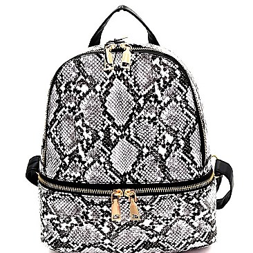 FASHIONABLE SNAKE PRINT BACKPACK