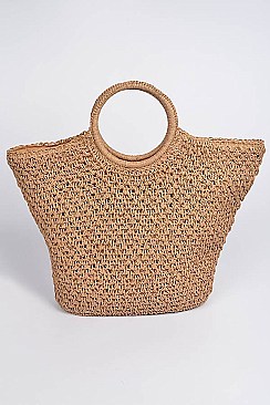 Fashion Crochet Basket Bag