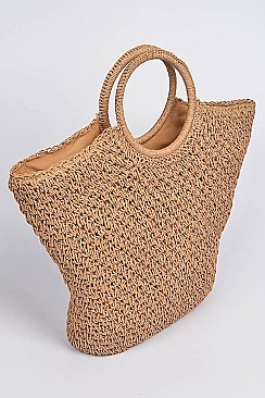 Fashion Crochet Basket Bag