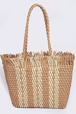 Fashion Whole Straw Tote Bag