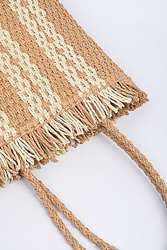 Fashion Whole Straw Tote Bag