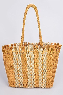 Fashion Whole Straw Tote Bag