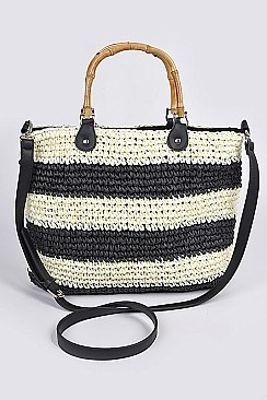 Striped Cross Body Bag
