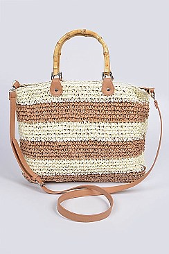 Striped Cross Body Bag
