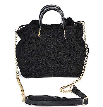 TRENDY FUR STYLISH CLUTCH BAG