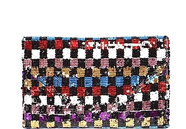 STYLISH HIGHLIGHT SEQUIN CLUTCH