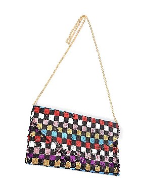 STYLISH HIGHLIGHT SEQUIN CLUTCH