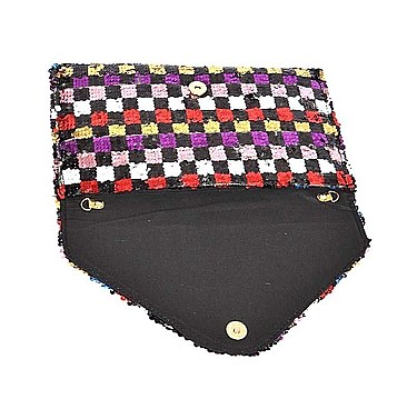 STYLISH HIGHLIGHT SEQUIN CLUTCH