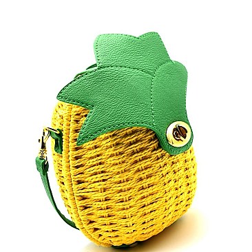 PPC3880-LP Bamboo Pineapple Theme Novelty Cross Body