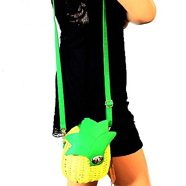 PPC3880-LP Bamboo Pineapple Theme Novelty Cross Body