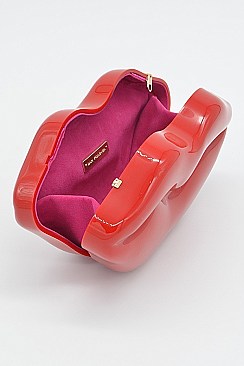 Detachable Lips Hand Bag Clutch