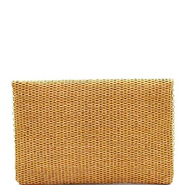 Woven Straw Envelope Clutch MH-PPC6348