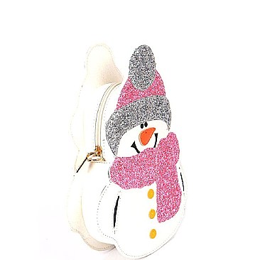 Glittery Snowman Theme Novelty Cross Body MH-PPC6410