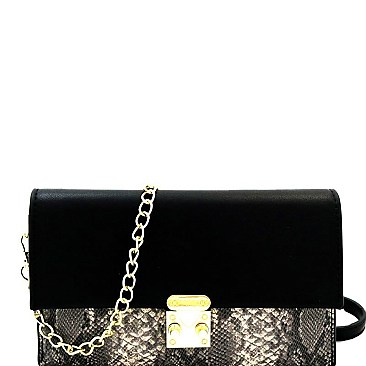 Snake Print Multi-Compartment Organizer Cross Body  MH-PPC6564