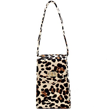 LEOPARD PRINT BOX SATCHEL