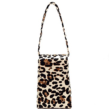 LEOPARD PRINT BOX SATCHEL