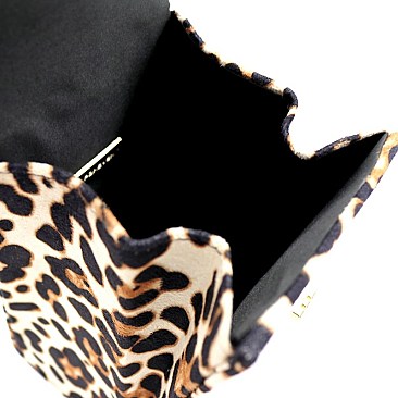 LEOPARD PRINT BOX SATCHEL