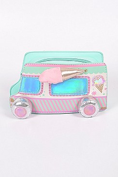 Holographic Ice Cream Truck Clutch
