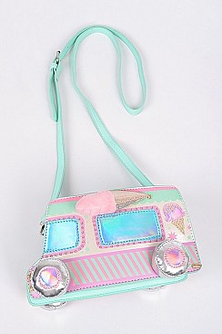Holographic Ice Cream Truck Clutch